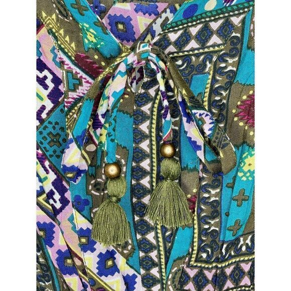 World Market Dress Geometric Aztec Pattern Long Sleeve Size Small/Medium - Picture 3 of 7